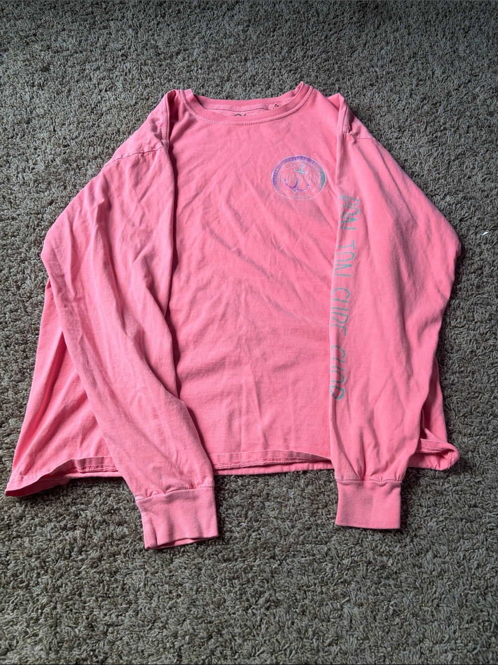 Ron Jon Pink Long Sleeve Graphic Tee